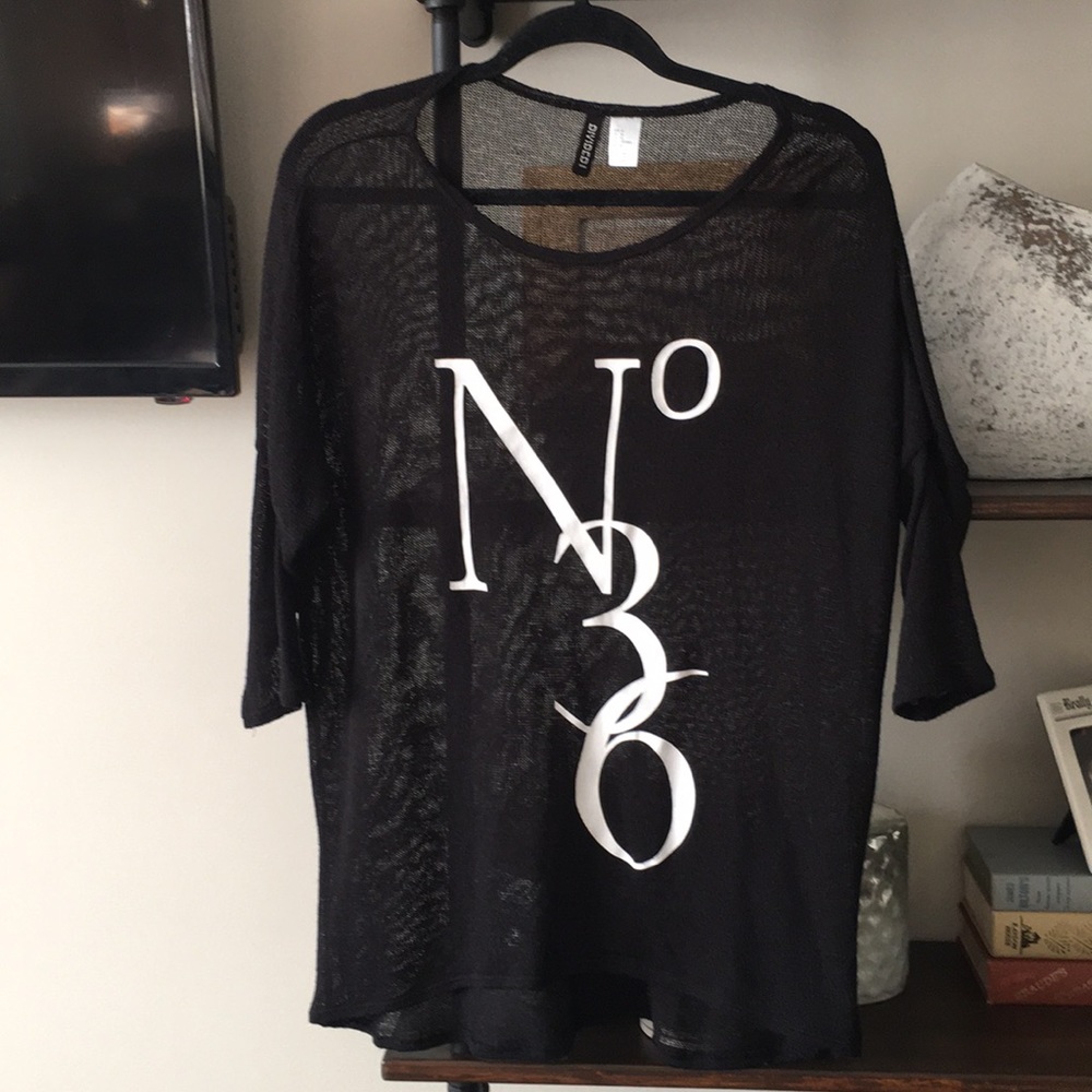 H&M DIVIDED black sheer sweater